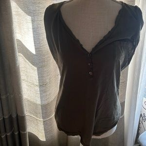 Green tee with buttons